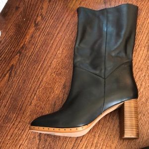 All Saints Millie Block Heel Bootie in Black size 9